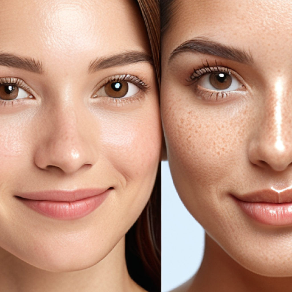 **Image Prompt:** A close-up shot of a woman with glowing skin, showcasing the results of a personalized skincare routine. Focus on healthy, radiant skin with a subtle makeup look. The background should be soft and out of focus. Keywords: healthy skin, radiant, beauty, skincare consultation.