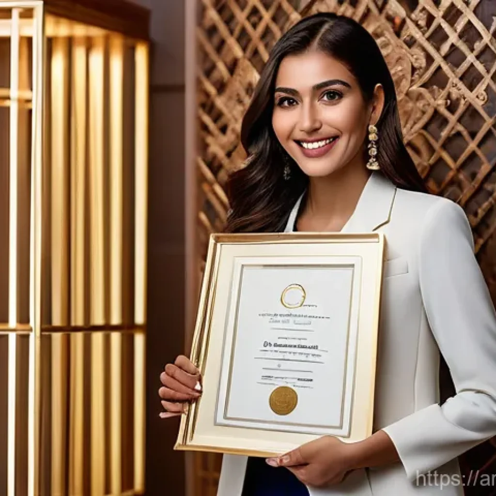 뷰티컨설턴트 자격증 활용 사례 분석 연구 사례 - **Prompt:** A highly professional and confident female beauty consultant, of Arab descent, in her st...