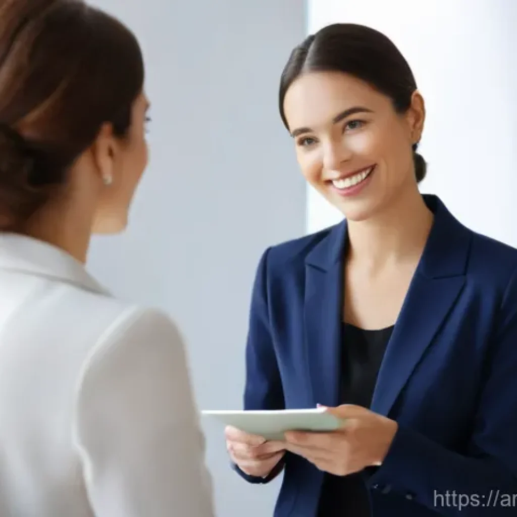 뷰티컨설턴트 직무 적응 사례 연구 - **Prompt:** A warm and empathetic beauty consultant, a woman in her 30s with a kind smile, dressed i...