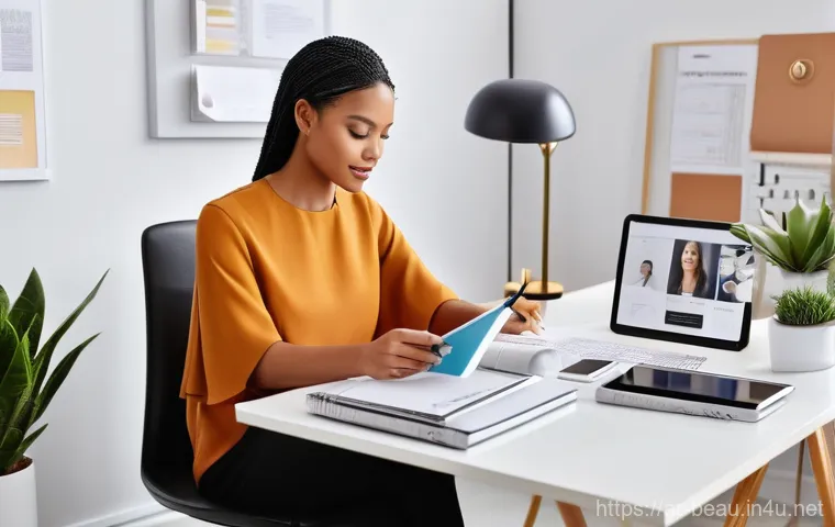 뷰티컨설턴트 조직 내 평가 방법 - **Prompt:** A serene and elegant female beauty consultant, of diverse ethnicity, with a warm and emp...