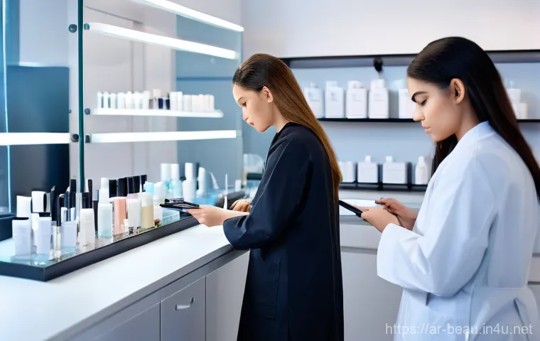 뷰티컨설턴트 실무 중심 강의 - **Prompt 1: Professional Beauty Consultation in a Modern Arab Setting**
    A highly professional an...