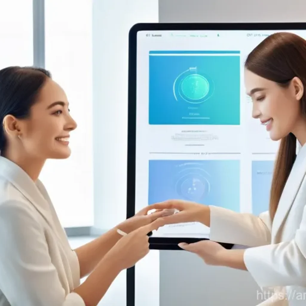 뷰티컨설턴트 업무 자동화 아이디어 - **AI-Powered Personalized Beauty Consultation in a Modern Salon**
"A confident and elegant femal...