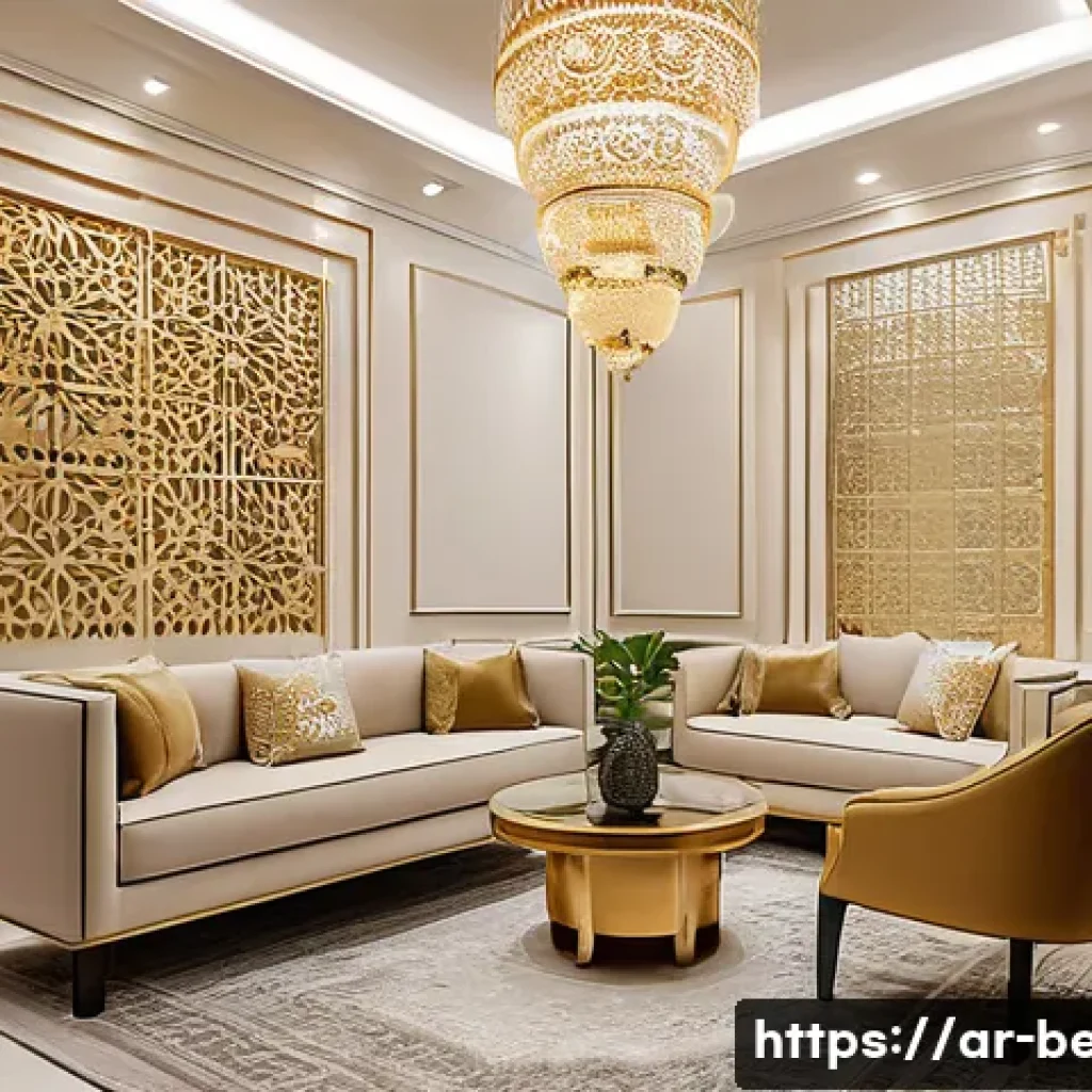 뷰티컨설턴트 고객 유지 전략 분석 - A warm and inviting modern salon interior designed for Arabic clientele, featuring elegant, soothing...